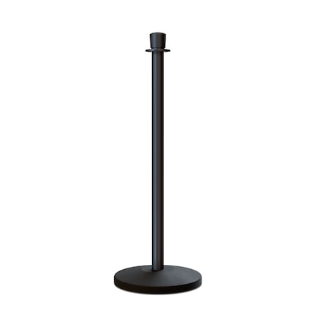Montour Line Stanchion Post and Rope Black Post Crown Top EP400-CN-BK